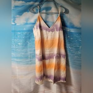 Spirit Jersey NWT Tie Dye Satiny Slip Mini Dress‎ Size XS